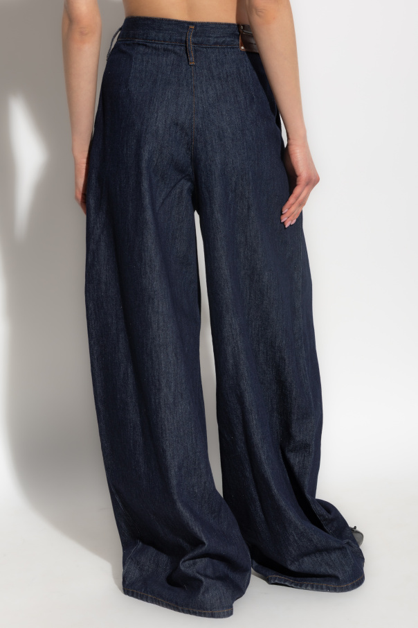 Navy blue Wide-leg jeans Dries Van Noten - Vitkac Canada